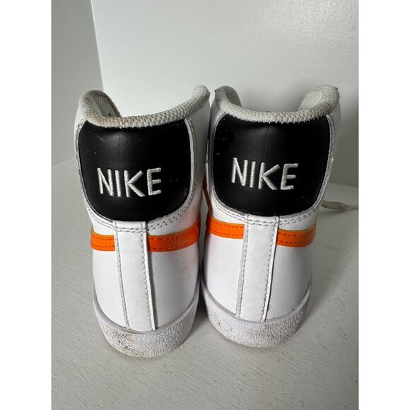 Nike Blazer Mid 77 Vintage Shoes Orange Swoosh 4y - Picture 4 of 5